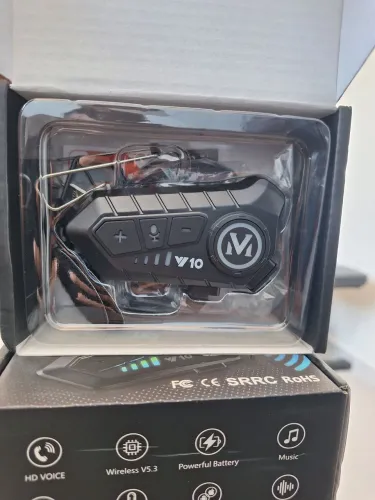 Fone de ouvido de Capacete Moto Bluetooth v10 intercomunicador