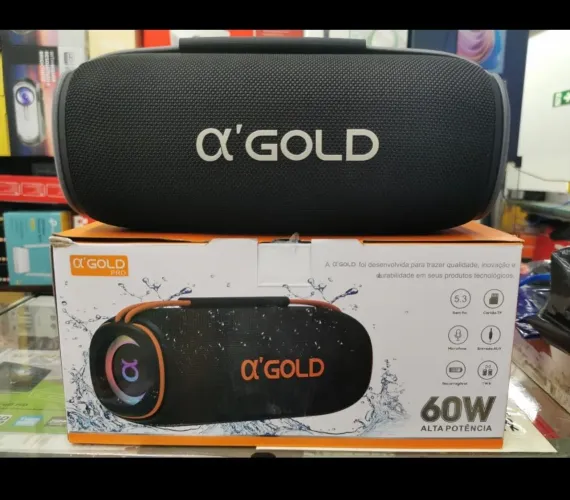 Caixa de som com 60 watts de potência da marca a Gold