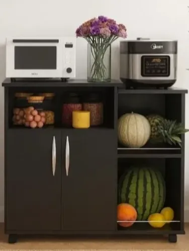 Fruteira De Chão Com 2 Andares Tampo E Suporta Microondas