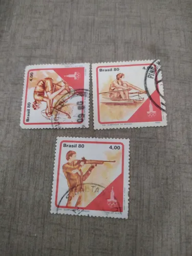 Kit De 3 Selos Olimpíada de Moscou 1980