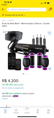 Kit Suspensão A Ar 10mm Com Cilindro Slim Castor