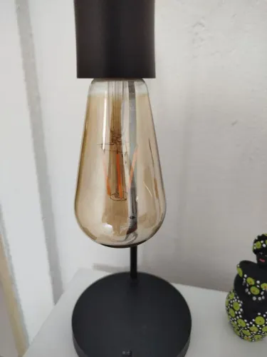 2 Abajures estilo industrial com lâmpadas led âmbar <br>