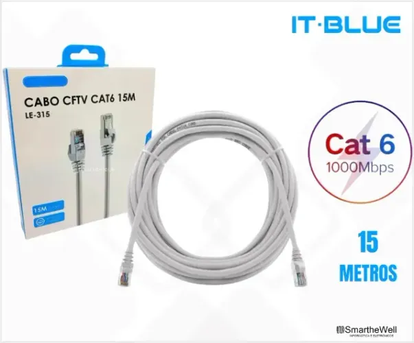 Cabo de Rede CAT6 15M Ultrarrápido