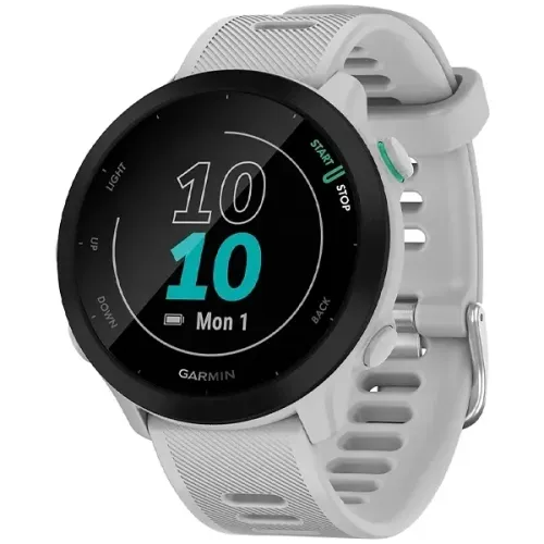 Relógio Garmin Forerunner 55 010-02562 com GPS Bluetooth - Branco