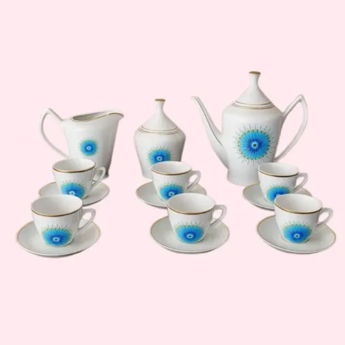 conjunto completo Café de Manhã com pinturas de olho nazar Pozzani Jundiaí Pçs 14.