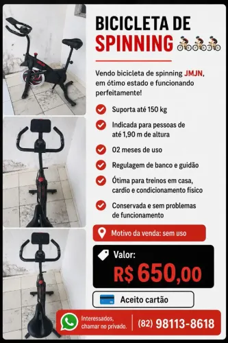 Bicicleta de Spinning 2 MESES DE USO