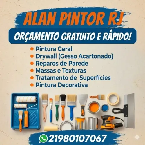 Pintor Profissional - Orçamento Gratuito | Residencial e Comercial
