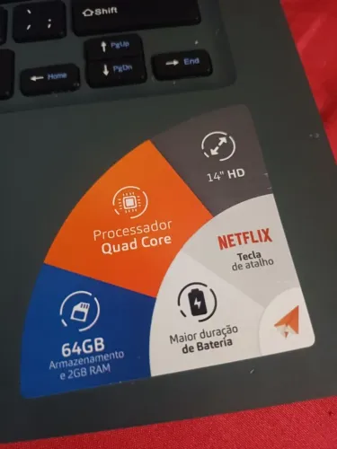 NOTEBOOK MULTILASER 14? HD