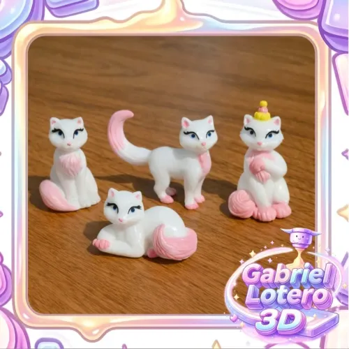 Pet gata Serafina para a boneca Anneliese do Barbie a Princesa e a Plebeia - impressão 3D