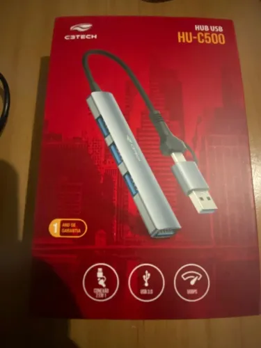 HUB USB-C 3.0 4 PORTAS HU-C500GY C3TECH
