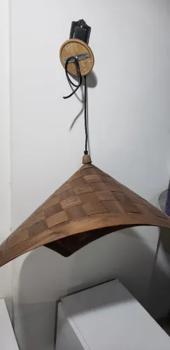 Luminária de teto rústica