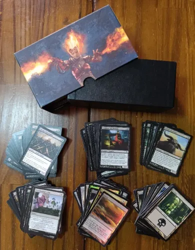 Lote Magic The Gathering 280 Cartas Preta + BOX LT 04