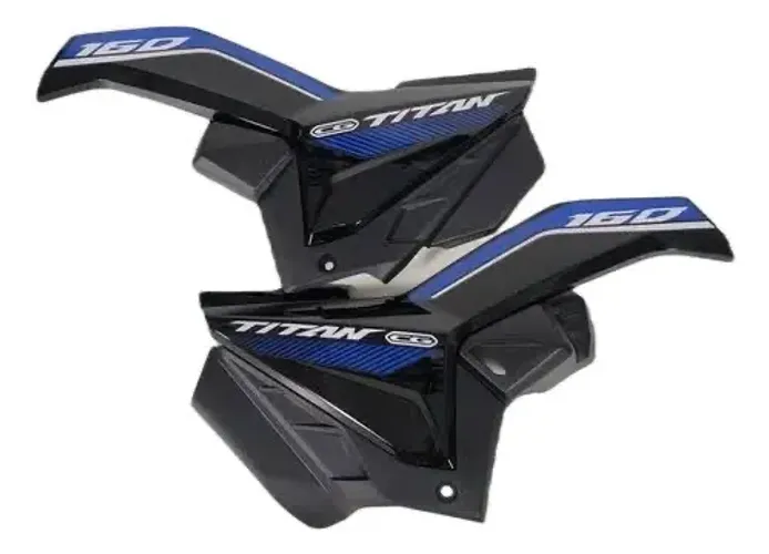 Tampa Lateral Titan160 2024 azul original (par)