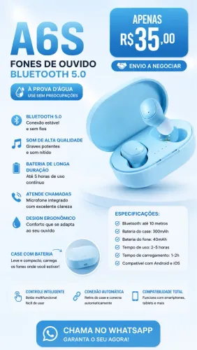 Fone Bluetooth E6S