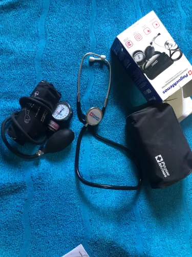Conjunto esfigmomanômetro+ estetoscópio clínico duplo
