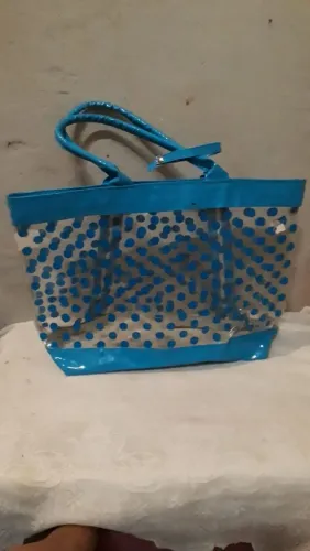 Bolsa  transparente vintagem para praia