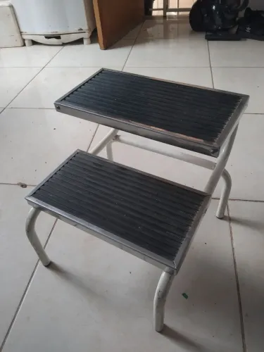 Escada 2 degraus aço inox