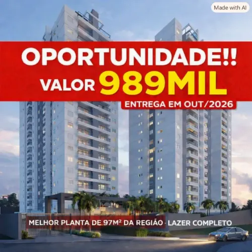 97m² - 3 dorm. - 2 vagas - O mellhor Cond. Clube de Campinas