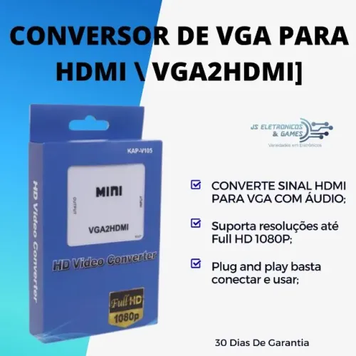 Conversor de vga para hdmi [VGA2HDMI] - lacrado
