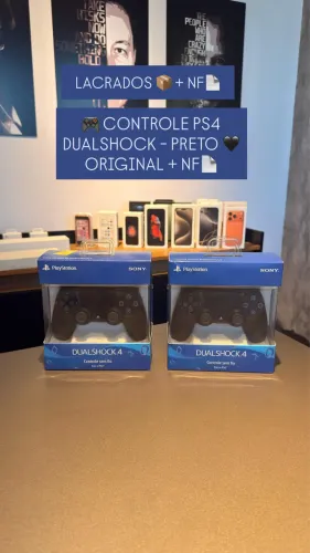 CONTROLE PS4 DUALSHOCK PRETO ORIGINAL LACRADOS NOVOS + NF