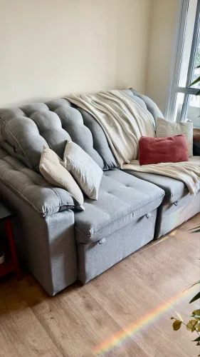 Sofa Retratil de Linho