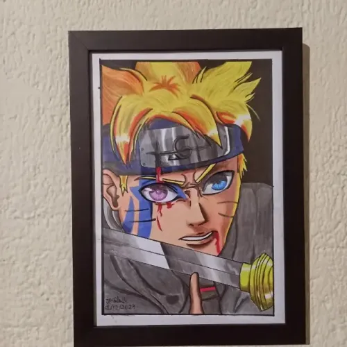 Quadro desenhado do Boruto