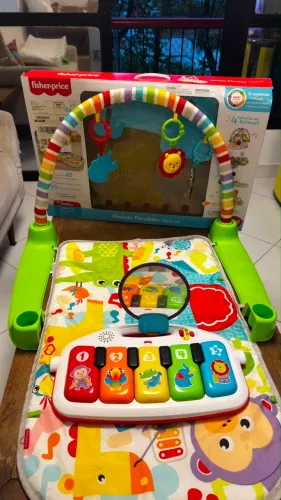 Tapete de atividades - Ginásio Pianinho Deluxe Fisher-Price Smart Stages + Caixa