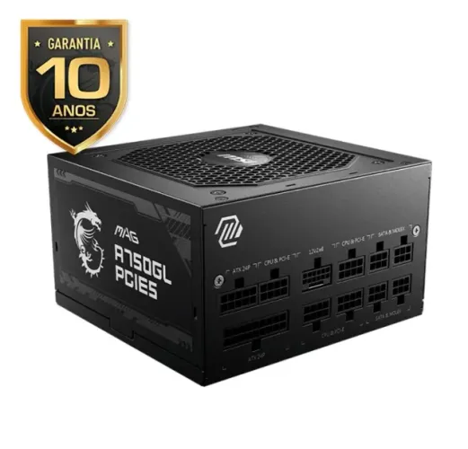 Fonte MSI MAG A750GL, 750W, 80 Plus Gold, Modular em PERFEITO ESTADO