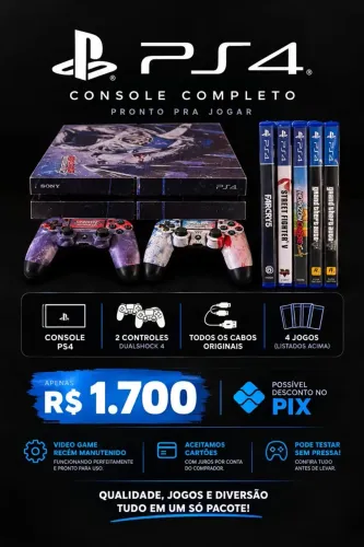 PlayStation 4 + 2 controles