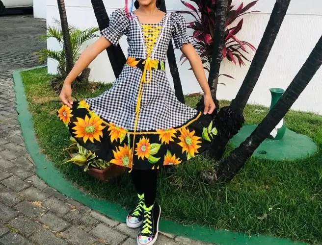 Vestido Junino 8/9anos