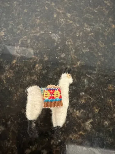 ímã de geladeira lhama artesanal