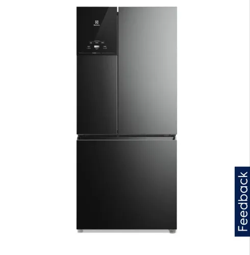 Geladeira Electrolux Frost Free Inverter 596L AutoSense 3 Portas Cor Black Inox Look