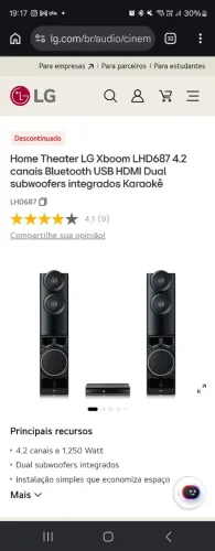 Home Theater LG Xboom LHD687 4.2