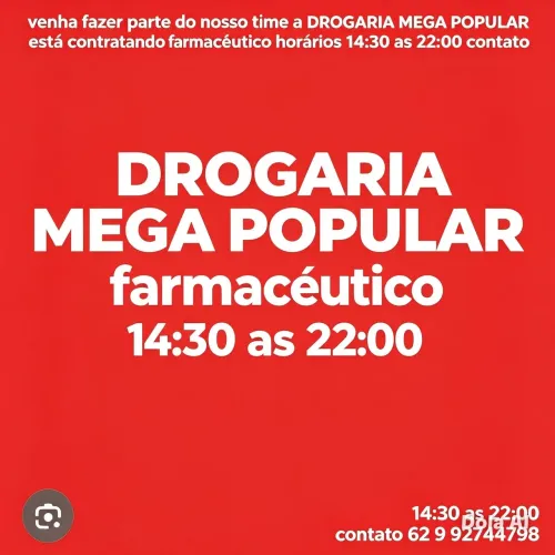 Vaga de farmacêutico