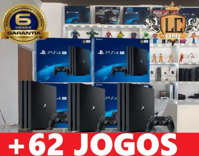 PLAYSTATION 4 PRO 1TB 4K COM: 72 JOGOS TOP + GARANTIA O6 MESES + BRINDES I LOJA FISICA BH