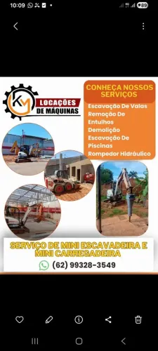 Locacoes  bob cat mini escavadeira ve mini Caregadeira 