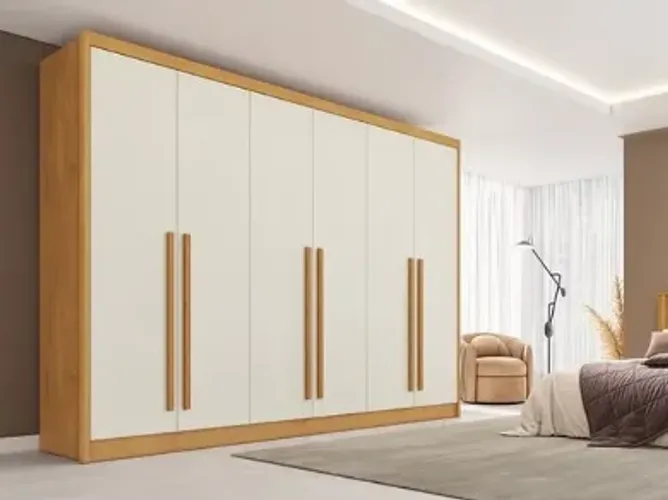 Guarda Roupa Casal 100% MDF 2,70 PRONTA ENTREGA