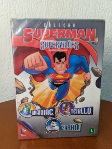 BOX SUPERMAN: SUPERVILÕES 3 DVDs ORIGINAIS LACRADO