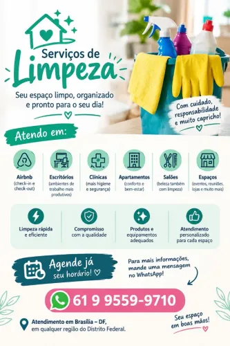 Serviços de Limpeza - Airbnb, Apartamentos, Escritórios e Clínicas | Brasília - DF