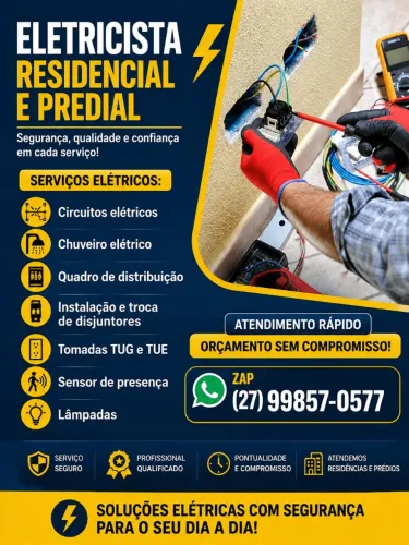 Eletrecista residencial e predial