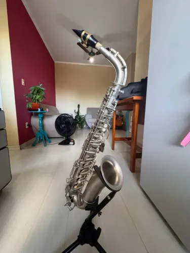 Saxofone Niquelado Weril Completo