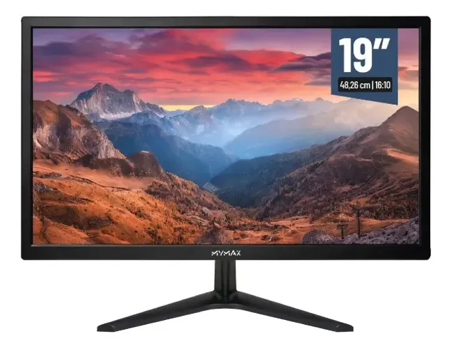 Monitor 19' Polegadas Hd Led 60hz Hdmi Vga 3.6ms Preto Mymax