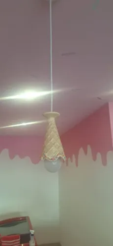 3 Pendentes Luminária Sorvete 