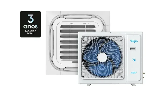 Ar Condicionado CASSETE Elgin **NOVO** Plus Inverter - 36.000 BTU/H Frio Fluido R-32