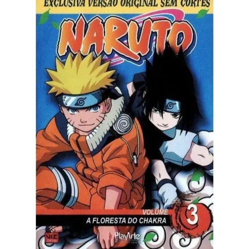 Naruto - DVD - Volume .3 A Floresta do chakra Original Playarte sem cortes (Usado).