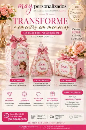 Personalizados em geral para festa e brindes