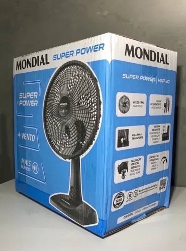 Ventilador 30cm Mondial 220v Preto de mesa - NOVO