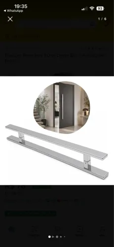 Puxador Duplo Inox 60cm Novo