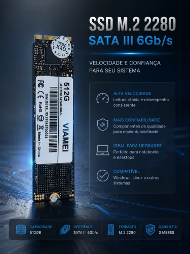 SSD 512gb m2 sata 3