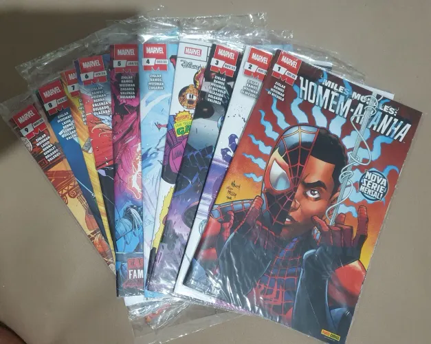 HQs Marvel Miles Morales Homem Aranha 1 ao 9